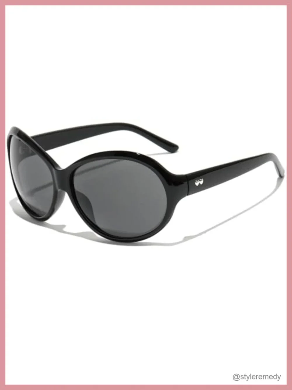 Oversized Wrap Around Sunglasses UV400 Protection Retro Oval Frame